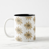 Daisy Jaune Fleur Peinture Bouquet Café Mug (Gauche)