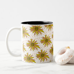 Daisy Jaune Fleur Peinture Bouquet Café Mug