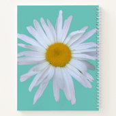 Daisy Journal Green White Script Carnet spiral (Dos)