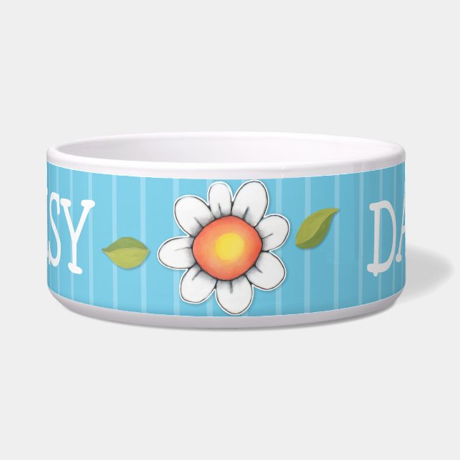 Daisy Joy Blue Dog Pet Bowl Voerbakje (Voorkant)
