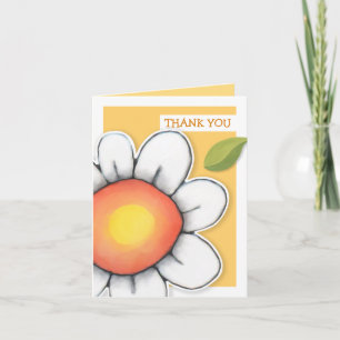 Daisy Joy geel Bedankt Opmerking Kaart