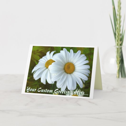Daisy Kaart Wild Flowers Custom Wenskaarten (Voorkant)