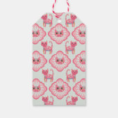 Daisy Kat Gezicht Spint-effect Verjaardag Cadeaulabel (Achterkant)