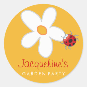 Daisy & Ladybug Kind Tuin Party Favors Sticker