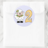 Daisy Lamb 2e verjaardag Classic Round Sticker (Tas)