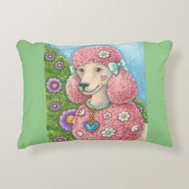 DAISY Le Poodle rose ACCENT COUSSIN frontière (Devant)