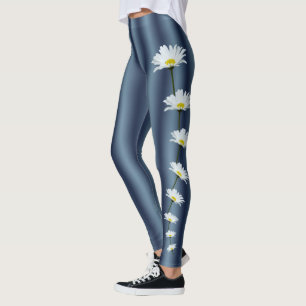Daisy Leggings Witte Daisy Stretchy Pants