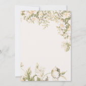 Daisy, Lelie van de Vallei op Ecru bruiloft Kaart (Achterkant)