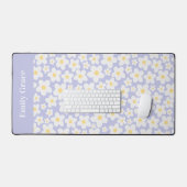 Daisy lila moderne foto schattig modern bureaumat (Keyboard & Muis)