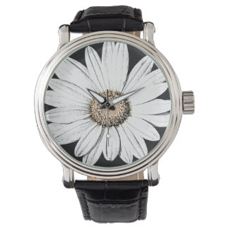 Daisy Mae  lederen band zwart Horloge