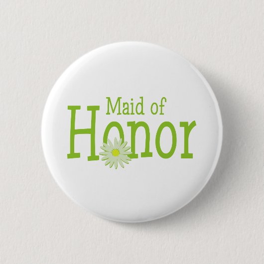 Daisy Maid of Honor Ronde Button 5,7 Cm (Voorkant)