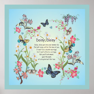 Daisy, maisy, geef me het antwoord wel poster