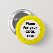 Daisy Mandala Sjabloon 02 Ronde Button 5,7 Cm (Voorkant /achterkant)