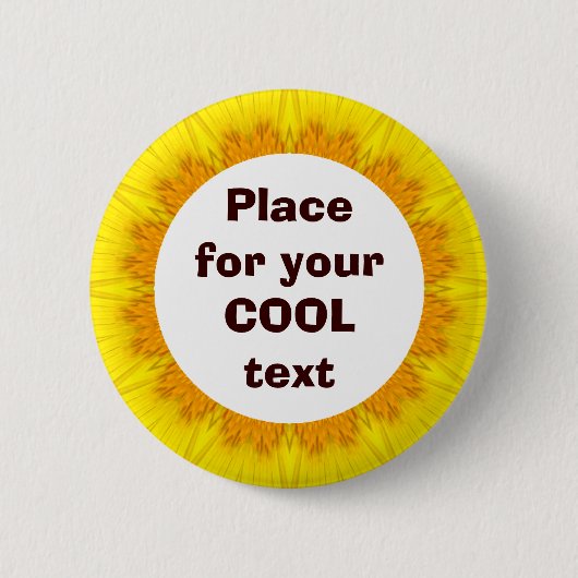 Daisy Mandala Sjabloon 17 Ronde Button 5,7 Cm (Voorkant)