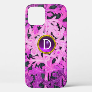 DAISY, MARGUERITE, MARGHERITA MONOGRAM Paarse Bloe iPhone 12 Hoesje