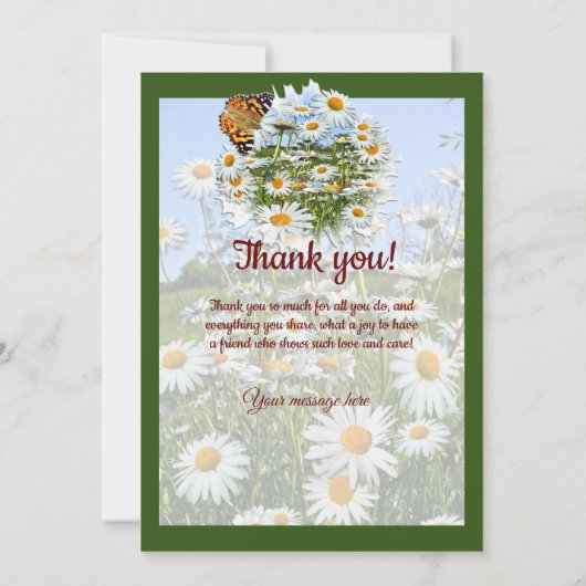 Daisy Meadow Aangepaste Tekst Bedankt (Achterkant)