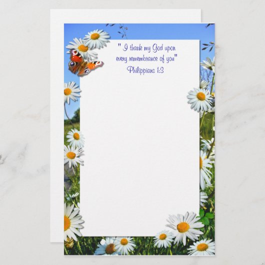 DAISY MEADOW BRIEFPAPIER (Voorkant / Achterkant)