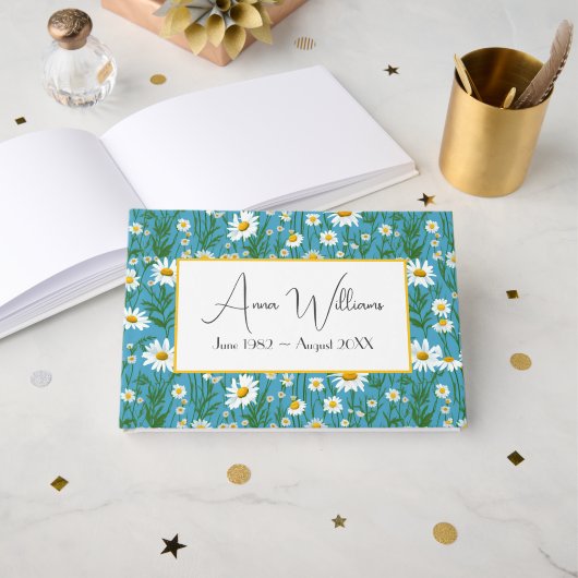 Daisy Meadow for Memorial Service Gastenboek (Voorkant open)