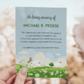 Daisy Meadow Photo Faire-part de la mort