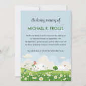 Daisy Meadow Photo Faire-part de la mort (Devant)