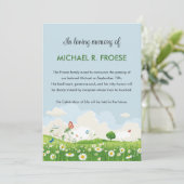 Daisy Meadow Photo Faire-part de la mort (Debout devant)