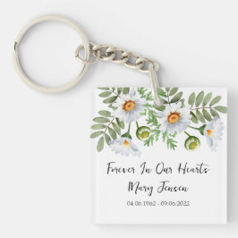 Daisy Memorial Funeral Photo Keychain
