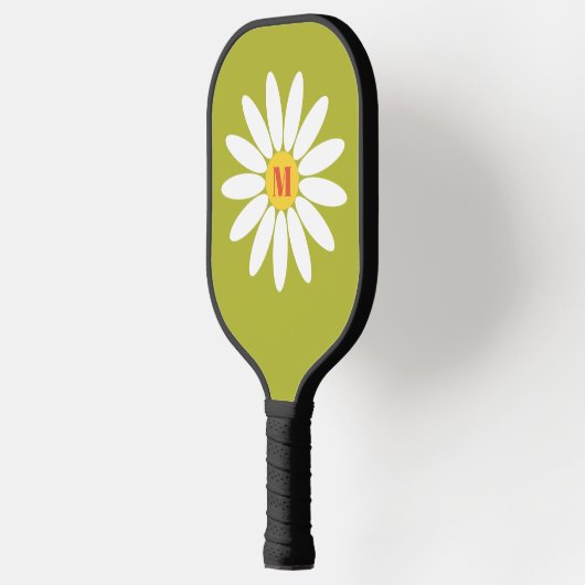 Daisy met Initiaal lime groen Pickleball Paddle (Links)