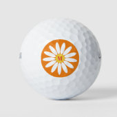 Daisy met Initiaal Sinaasappel Golfballen (Voorkant)