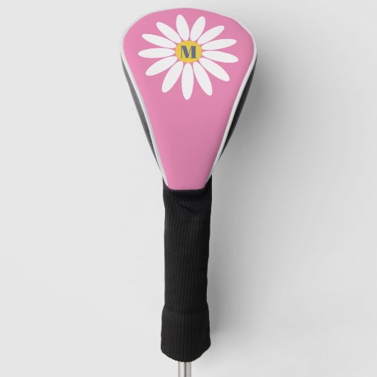 Daisy met monogram golfheadcover (Voorkant)