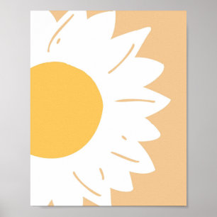 Daisy – Minimalistische bloemige wandkunst Poster