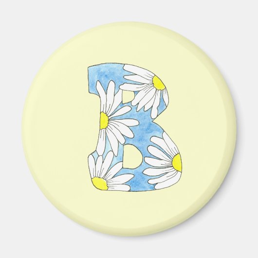 Daisy Monogram B Magnet Magneet (Voorkant)