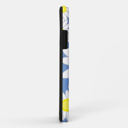 Daisy Monogram blauw wit en geel Case-Mate iPhone Case (Achterkant/rechts)