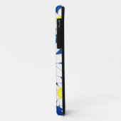 Daisy Monogram Marine Blauw Wit en Geel Case-Mate iPhone Case (Achterkant/links)