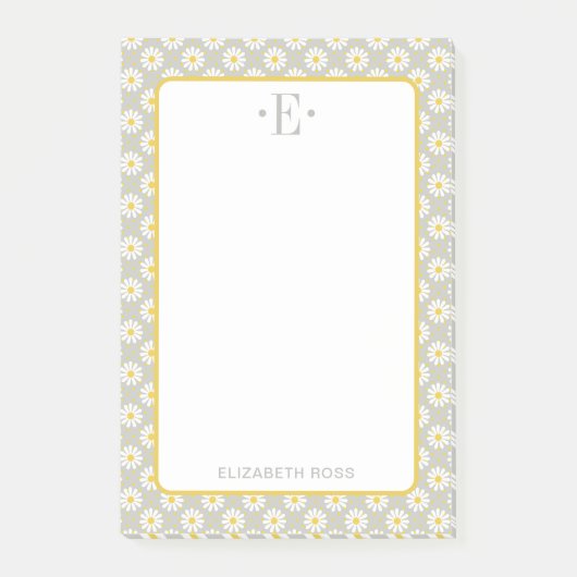 Daisy Monogram Post-it® Notes (Voorkant)