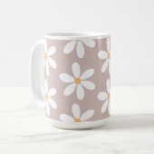 Daisy mug, Retro Flower Mug (Devant gauche)