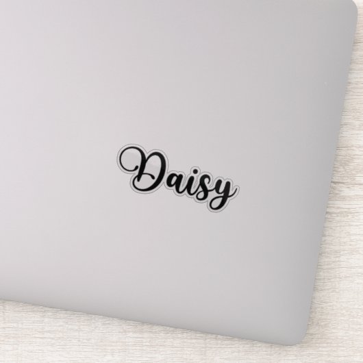 Daisy Name - Handgeschreven kalligrafie Sticker (Detail)