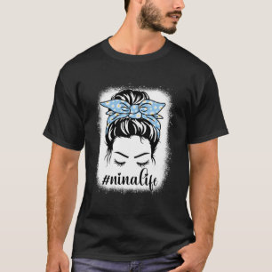 Daisy Nina Leven Messy Haar Bun Bleaches Moeders D T-shirt