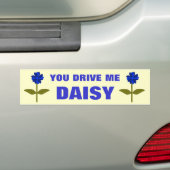 Daisy Ocean Blue Bumpersticker (Op auto)