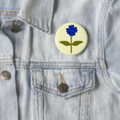Daisy Ocean Blue Button (In situ)