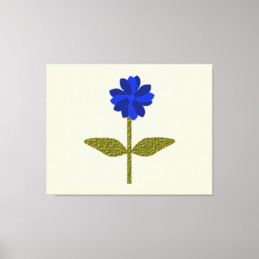 Daisy Ocean Blue Canvas afdrukken (Voorkant)