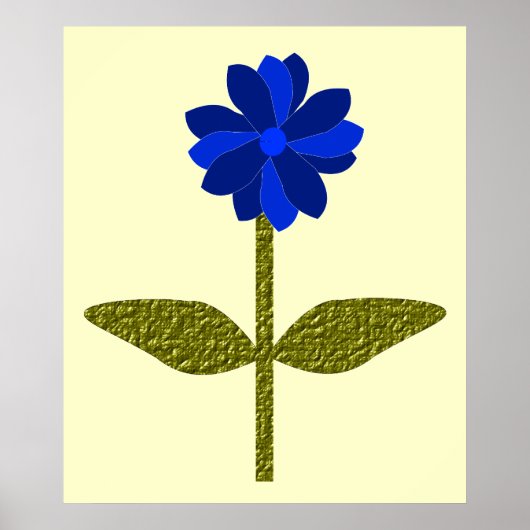 Daisy Ocean Blue Print (Voorkant)