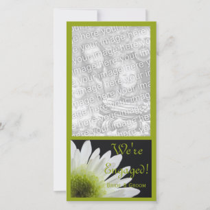 Daisy on Black Marriage Fiançailles Faire-part