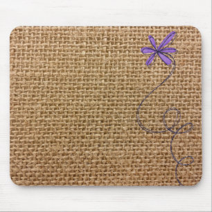 Daisy on burlap muismat