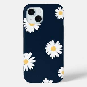 Daisy op blauw patroon