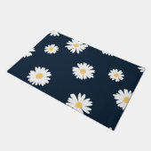 Daisy op blauw patroon deurmat (Schuin)