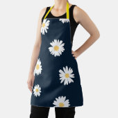 Daisy op blauw patroon schort (Insitu)