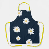 Daisy op blauw patroon schort (Voorkant)
