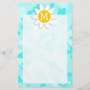 Daisy op Celeste Camo; Camouflage Briefpapier