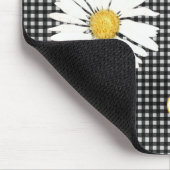 Daisy op Gingham met naam Muismat (Hoek)