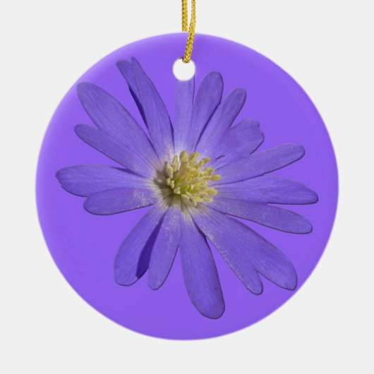 Daisy Ornament Purple Flowers kerstdecoratie (Voorkant)